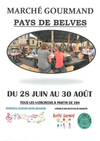 Marché gourmand chaque mercredi soir jusqu'au au 30 août 2024 - Belvès, à proximité de Sarlat