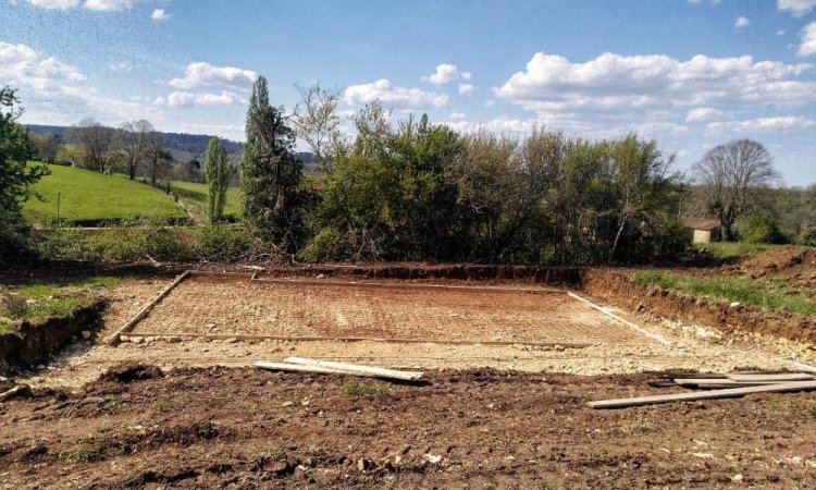 Construction de la piscine - Le Jardin de Lyno - Pays de Belvès en Dordoge - Périgord Noir